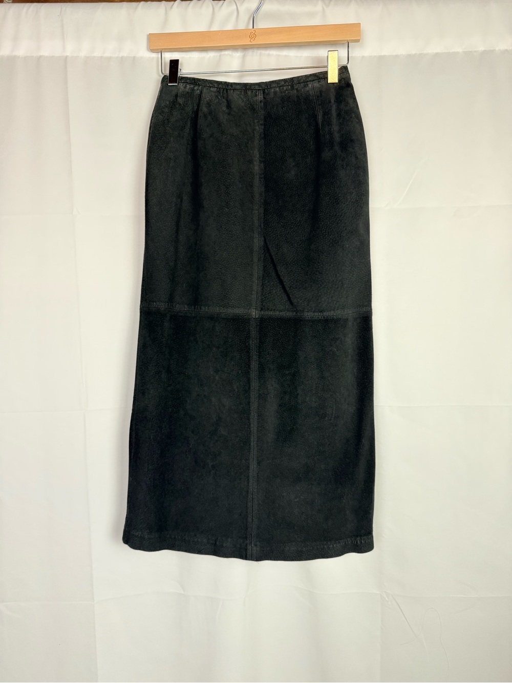St. John's Bay Vintage Black Genuine Leather Skirt